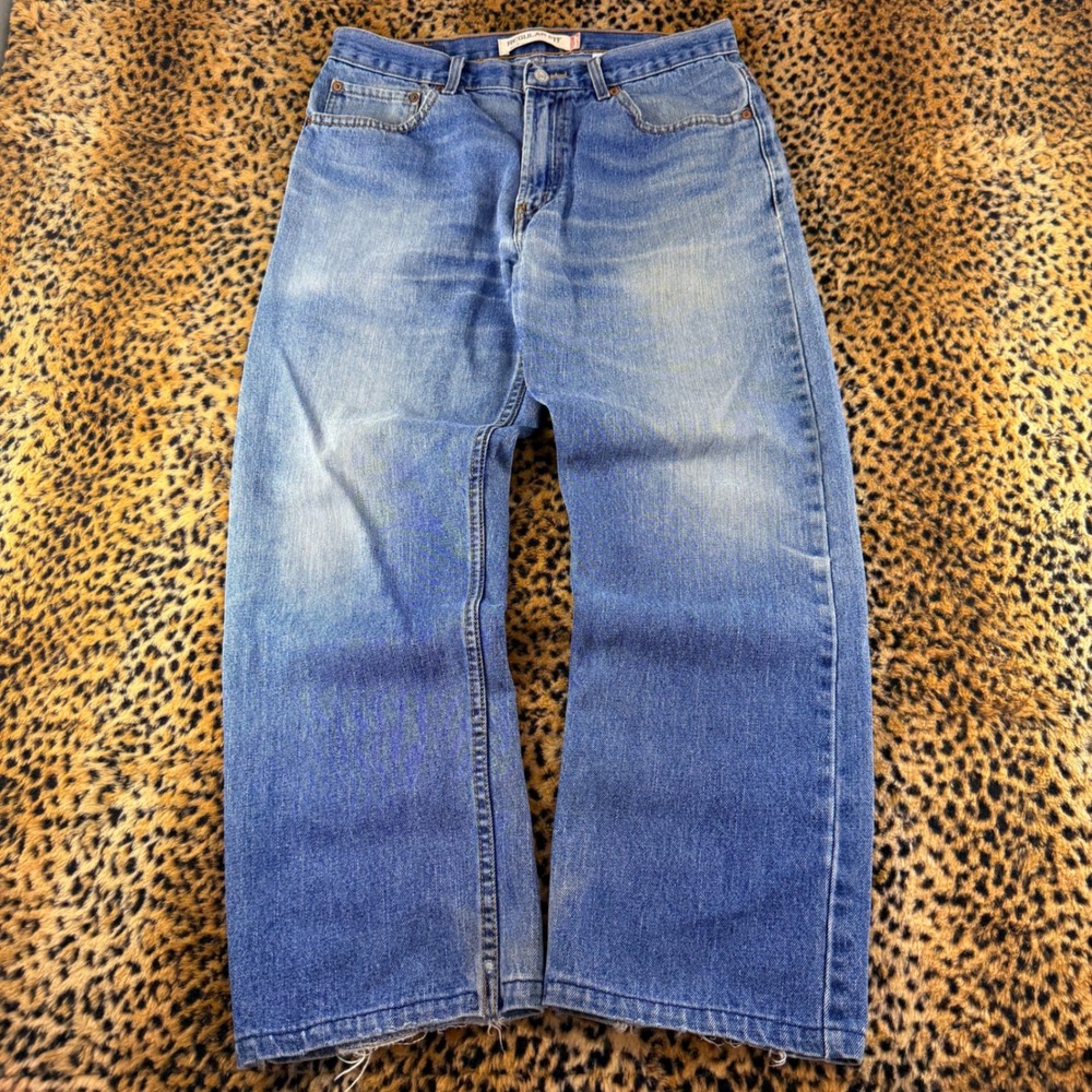 Levis 505 Regular Fit Jeans Mens 34x30 Medium Wash Blue Denim 2000s 100% Cotton